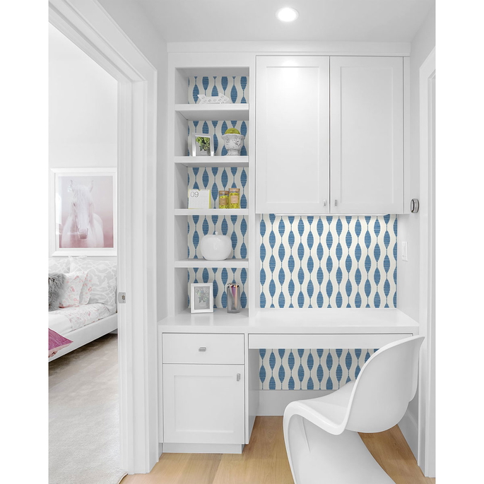 Stacy Garcia Home Peel &amp; Stick Ditto French Blue Wallpaper image 3 of 5