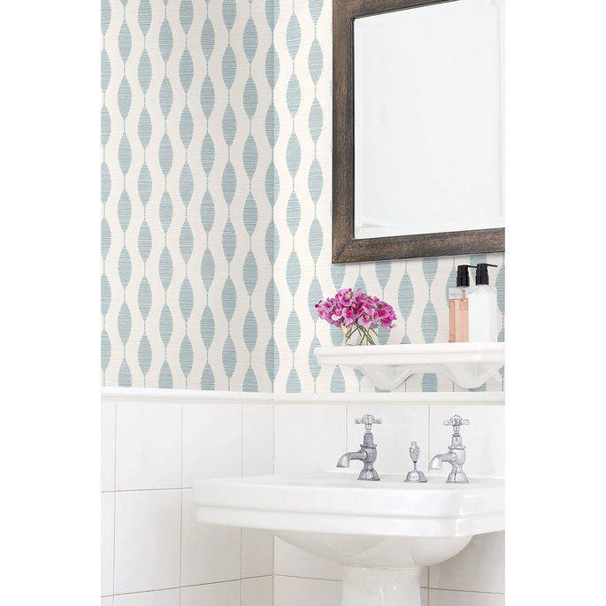 Stacy Garcia Home Peel &amp; Stick Ditto Blue Opal Wallpaper image 4 of 5