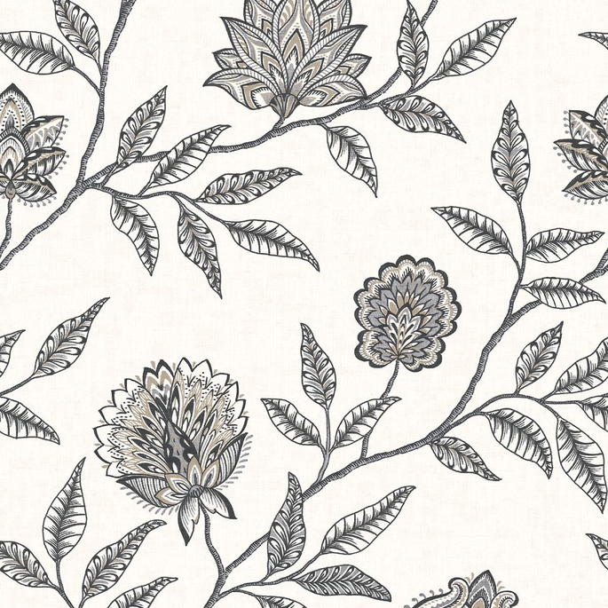 Stacy Garcia Home Peel &amp; Stick Jaclyn Charcoal &amp; Sandstone Wallpaper image 1 of 4