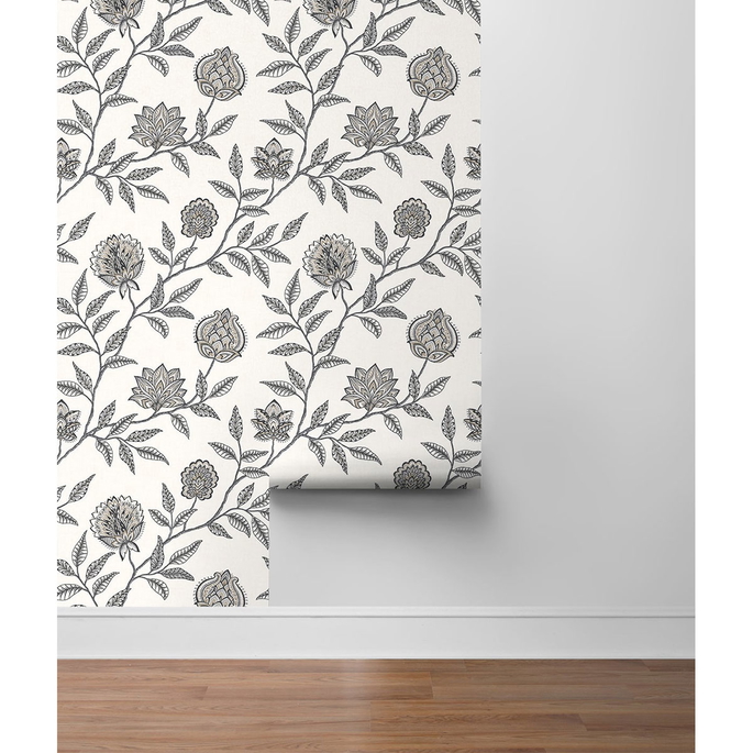 Stacy Garcia Home Peel &amp; Stick Jaclyn Charcoal &amp; Sandstone Wallpaper image 4 of 4