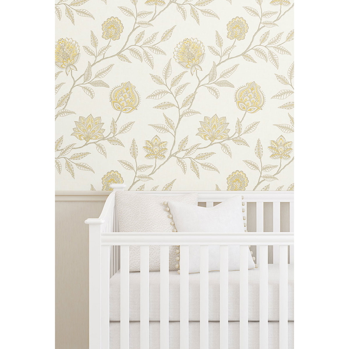 Stacy Garcia Home Peel &amp; Stick Jaclyn Blonde &amp; Sandstone Wallpaper image 2 of 4