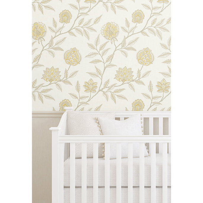 Stacy Garcia Home Peel &amp; Stick Jaclyn Blonde &amp; Sandstone Wallpaper image 2 of 4
