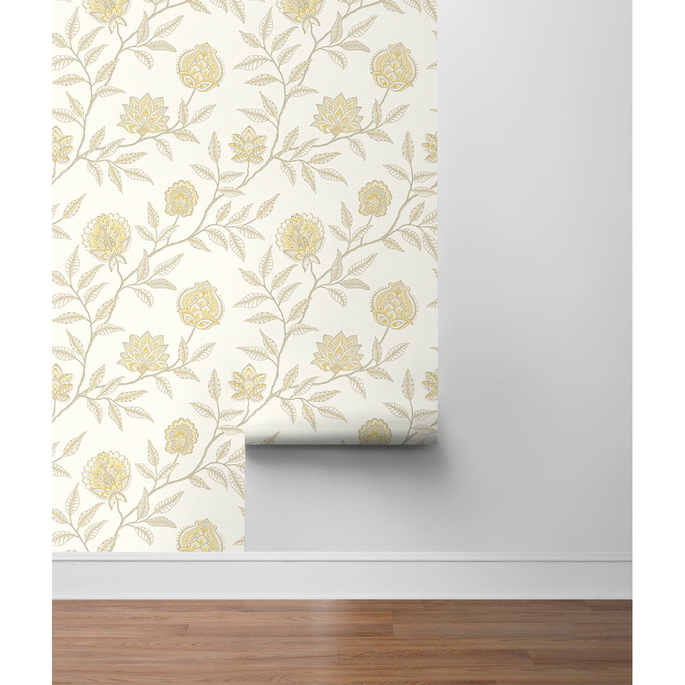 Stacy Garcia Home Peel &amp; Stick Jaclyn Blonde &amp; Sandstone Wallpaper image 4 of 4