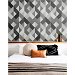 Stacy Garcia Home Peel &amp; Stick Marquetry Greystone Wallpaper thumbnail image 3 of 4