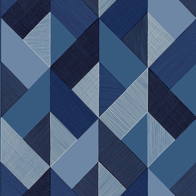 Stacy Garcia Home Peel &amp; Stick Marquetry Blue Lagoon Wallpaper image 1 of 4