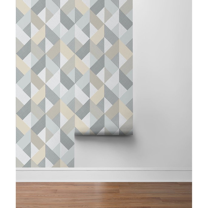 Stacy Garcia Home Peel &amp; Stick Marquetry Warm Stone Wallpaper image 4 of 4