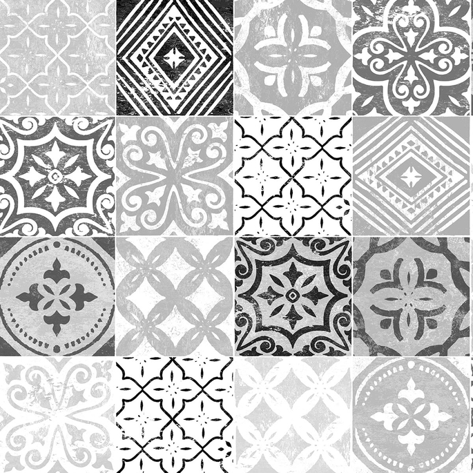 Stacy Garcia Home Peel &amp; Stick Tilework Greystone Wallpaper image 1 of 4