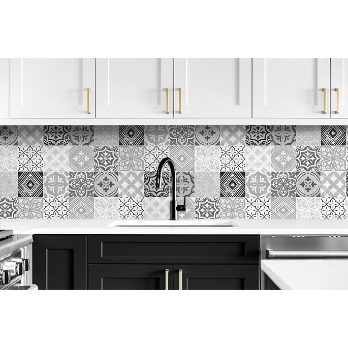 Stacy Garcia Home Peel &amp; Stick Tilework Greystone Wallpaper image 3 of 4