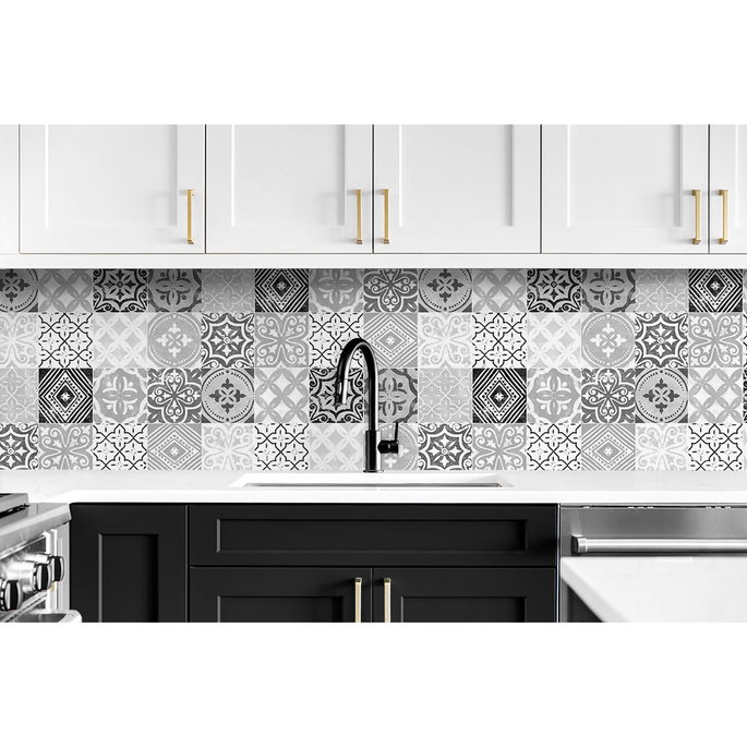 Stacy Garcia Home Peel &amp; Stick Tilework Greystone Wallpaper image 3 of 4