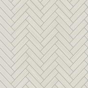 Stacy Garcia Home Peel & Stick Herringbone Inlay Lunar Grey & Metallic Silver Wallpaper