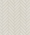 Stacy Garcia Home Peel & Stick Herringbone Inlay Lunar Grey & Metallic Silver Wallpaper