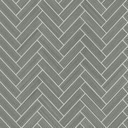 Stacy Garcia Home Peel & Stick Herringbone Inlay Graphite & Metallic Silver Wallpaper