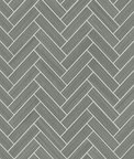 Stacy Garcia Home Peel & Stick Herringbone Inlay Graphite & Metallic Silver Wallpaper
