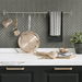 Stacy Garcia Home Peel &amp; Stick Herringbone Inlay Graphite &amp; Metallic Silver Wallpaper thumbnail image 2 of 5