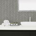 Stacy Garcia Home Peel &amp; Stick Herringbone Inlay Graphite &amp; Metallic Silver Wallpaper thumbnail image 3 of 5