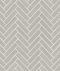 Stacy Garcia Home Peel & Stick Herringbone Inlay Warm Stone & Metallic Pearl Wallpaper