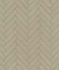 Stacy Garcia Home Peel & Stick Herringbone Inlay Khaki & Metallic Silver Wallpaper