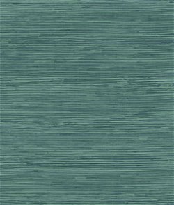 Stacy Garcia Home Peel & Stick Saybrook Faux Rushcloth Paradise Teal Wallpaper