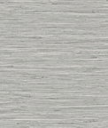 Stacy Garcia Home Peel & Stick Saybrook Faux Rushcloth Cove Grey & Metallic Silver Wallpaper
