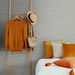 Stacy Garcia Home Peel &amp; Stick Saybrook Faux Rushcloth Cove Grey &amp; Metallic Silver Wallpaper thumbnail image 2 of 5