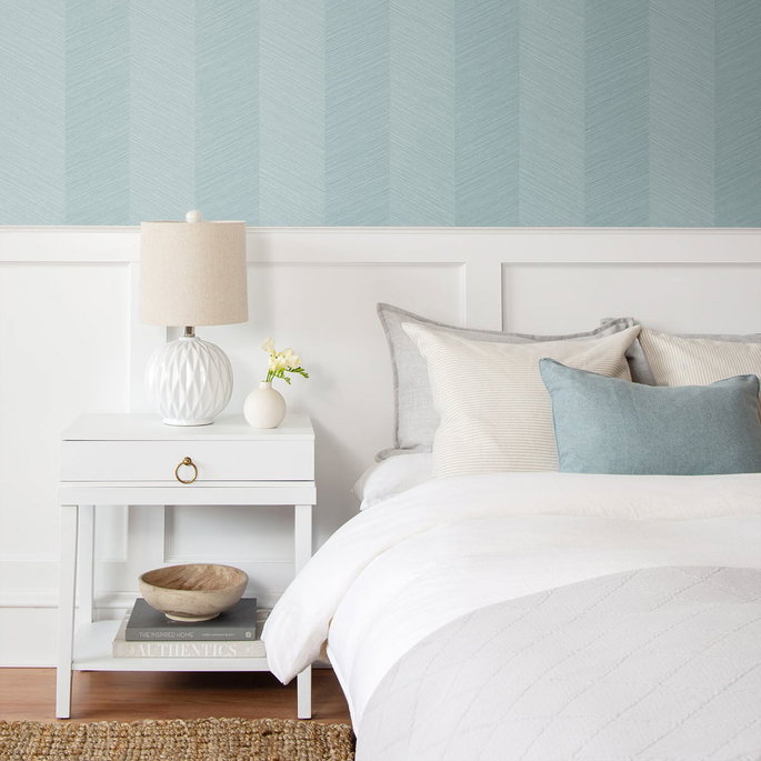 Stacy Garcia Home Peel &amp; Stick Chevy Hemp Blue Bell Wallpaper image 2 of 4