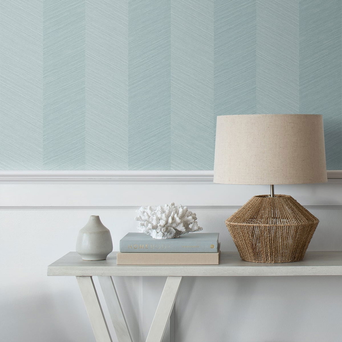 Stacy Garcia Home Peel &amp; Stick Chevy Hemp Blue Bell Wallpaper image 3 of 4
