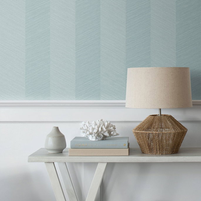 Stacy Garcia Home Peel &amp; Stick Chevy Hemp Blue Bell Wallpaper image 3 of 4