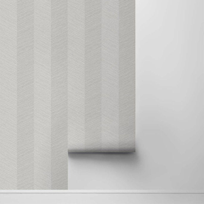 Stacy Garcia Home Peel &amp; Stick Chevy Hemp Lunar Grey Wallpaper image 2 of 4