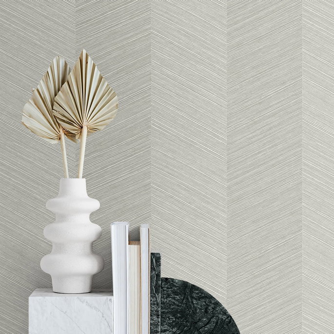 Stacy Garcia Home Peel &amp; Stick Chevy Hemp Lunar Grey Wallpaper image 3 of 4