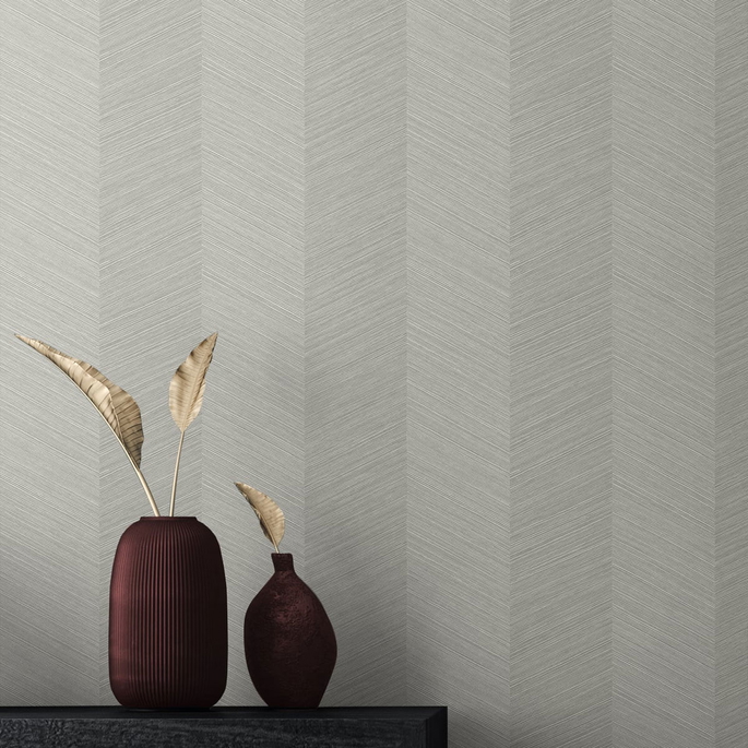 Stacy Garcia Home Peel &amp; Stick Chevy Hemp Lunar Grey Wallpaper image 4 of 4