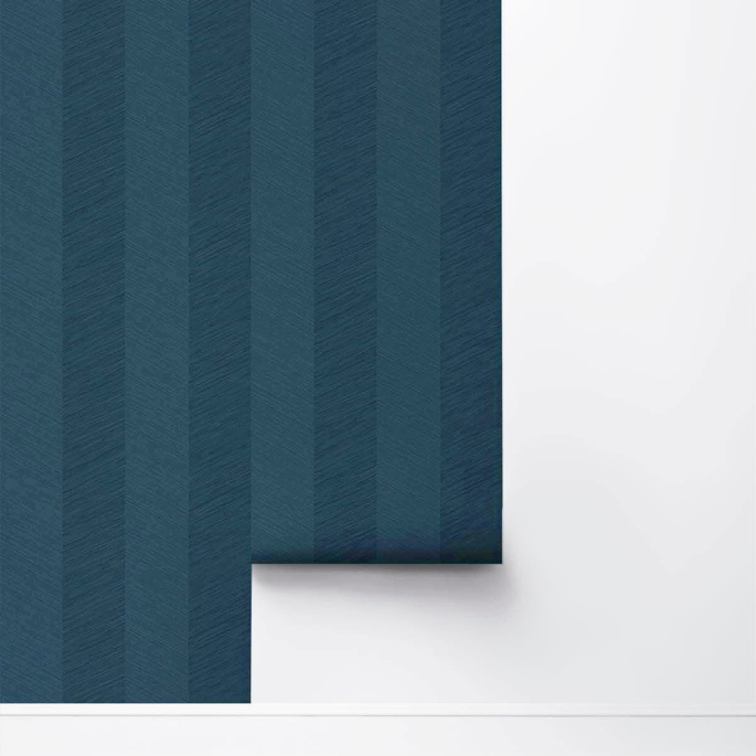 Stacy Garcia Home Peel &amp; Stick Chevy Hemp Navy Blue Wallpaper image 2 of 4