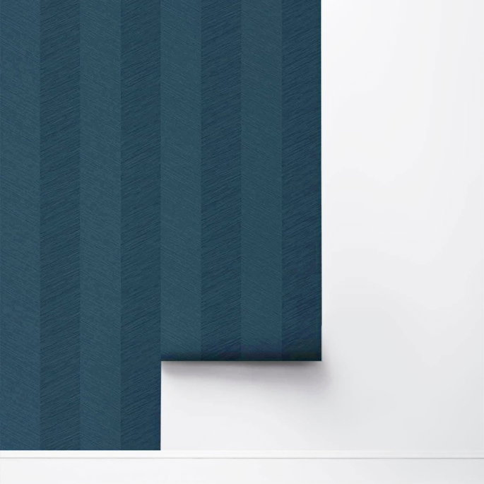 Stacy Garcia Home Peel &amp; Stick Chevy Hemp Navy Blue Wallpaper image 2 of 4