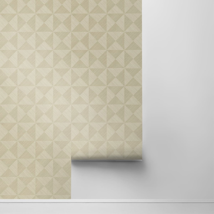Stacy Garcia Home Peel &amp; Stick Geo Inlay Khaki Wallpaper image 2 of 4
