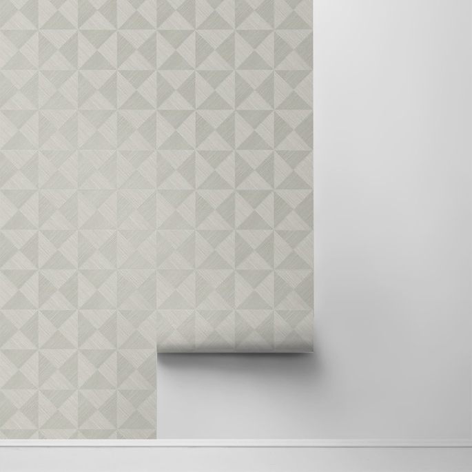 Stacy Garcia Home Peel &amp; Stick Geo Inlay Lunar Grey Wallpaper image 2 of 4