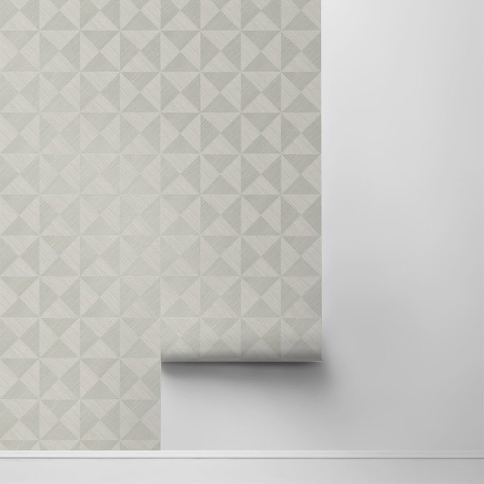 Stacy Garcia Home Peel &amp; Stick Geo Inlay Lunar Grey Wallpaper image 2 of 4