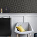 Stacy Garcia Home Peel &amp; Stick Geo Inlay Charcoal Wallpaper thumbnail image 3 of 4