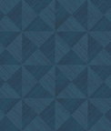 Stacy Garcia Home Peel & Stick Geo Inlay Denim Blue Wallpaper
