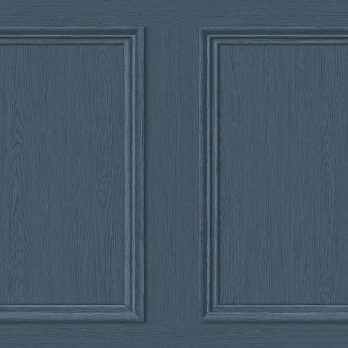 Stacy Garcia Home Peel &amp; Stick Faux Wood Panel Denim Blue Wallpaper image 1 of 4