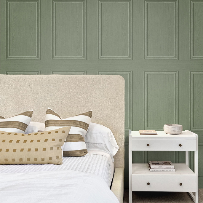 Stacy Garcia Home Peel &amp; Stick Faux Wood Panel Fresh Rosemary Wallpaper image 3 of 4