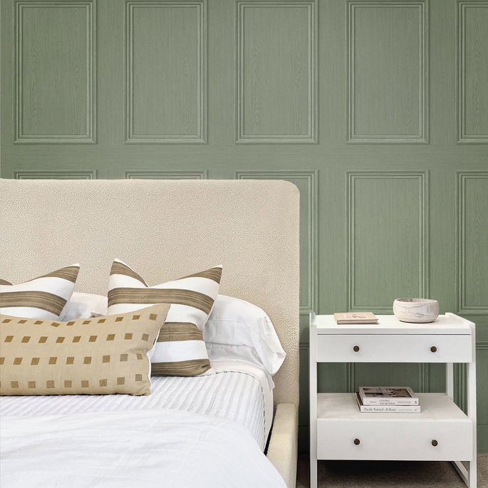 Stacy Garcia Home Peel &amp; Stick Faux Wood Panel Fresh Rosemary Wallpaper image 3 of 4