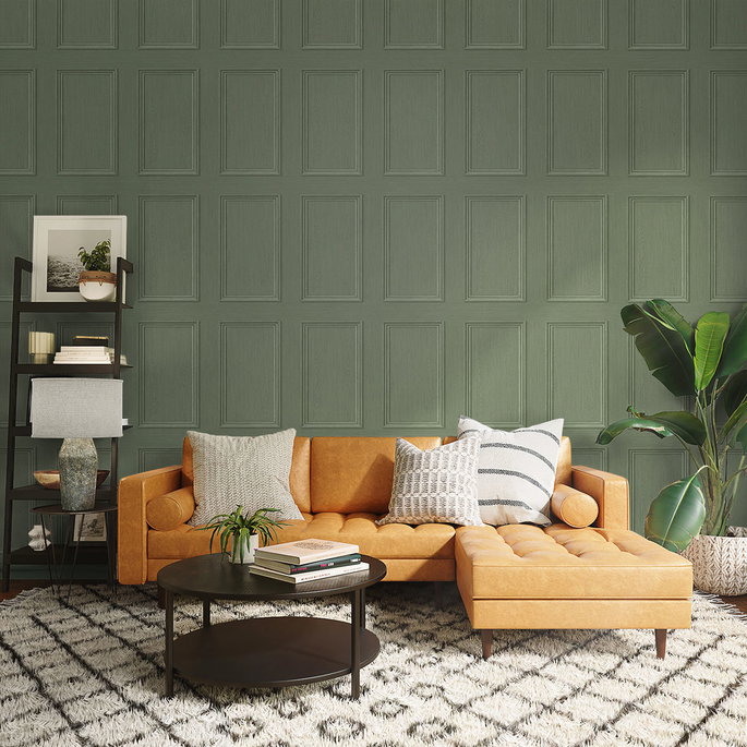 Stacy Garcia Home Peel &amp; Stick Faux Wood Panel Fresh Rosemary Wallpaper image 4 of 4