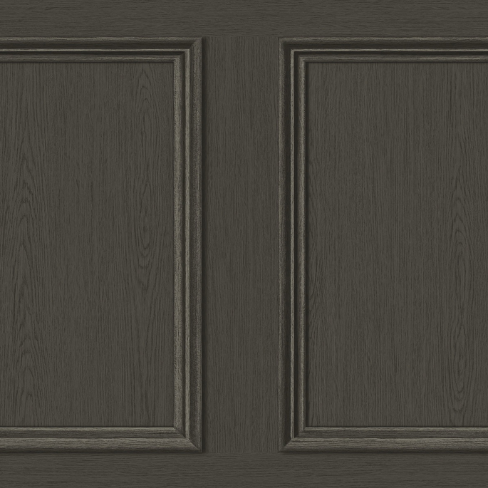 Stacy Garcia Home Peel &amp; Stick Faux Wood Panel Charcoal Wallpaper image 1 of 4