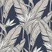 Stacy Garcia Home Peel & Stick Birds of Paradise Navy Blue & Metallic Pewter Wallpaper
