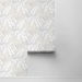 Stacy Garcia Home Peel &amp; Stick Birds of Paradise Pearl Grey &amp; Metallic Silver Wallpaper thumbnail image 2 of 4