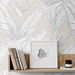 Stacy Garcia Home Peel &amp; Stick Birds of Paradise Pearl Grey &amp; Metallic Silver Wallpaper thumbnail image 4 of 4