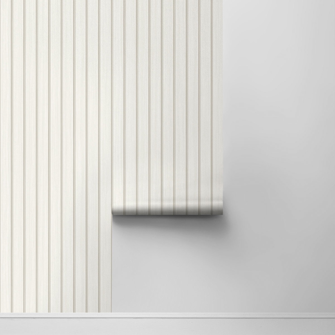 Stacy Garcia Home Peel &amp; Stick Faux Wooden Slats Dove Wallpaper image 2 of 4