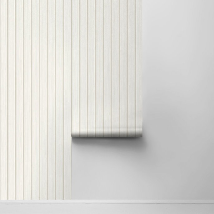 Stacy Garcia Home Peel &amp; Stick Faux Wooden Slats Dove Wallpaper image 2 of 4