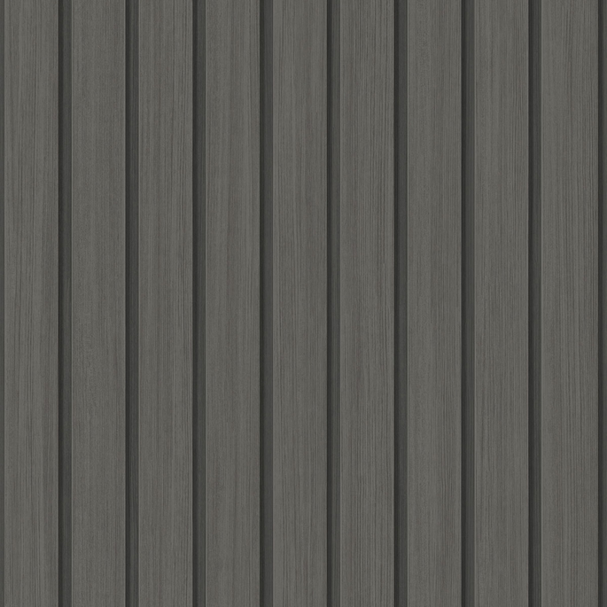 Stacy Garcia Home Peel &amp; Stick Faux Wooden Slats Charcoal Wallpaper image 1 of 4