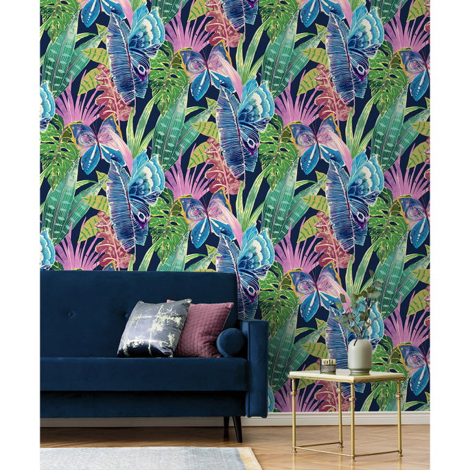 Stacy Garcia Home Peel &amp; Stick Mariposa Azurite Wallpaper image 2 of 5