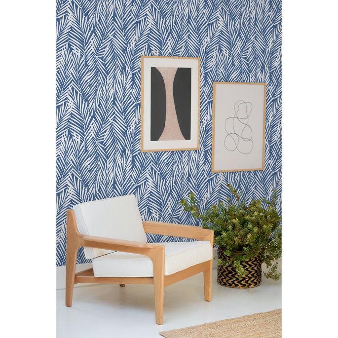 Stacy Garcia Home Peel &amp; Stick Mod Palm Coastal Blue Wallpaper image 2 of 5